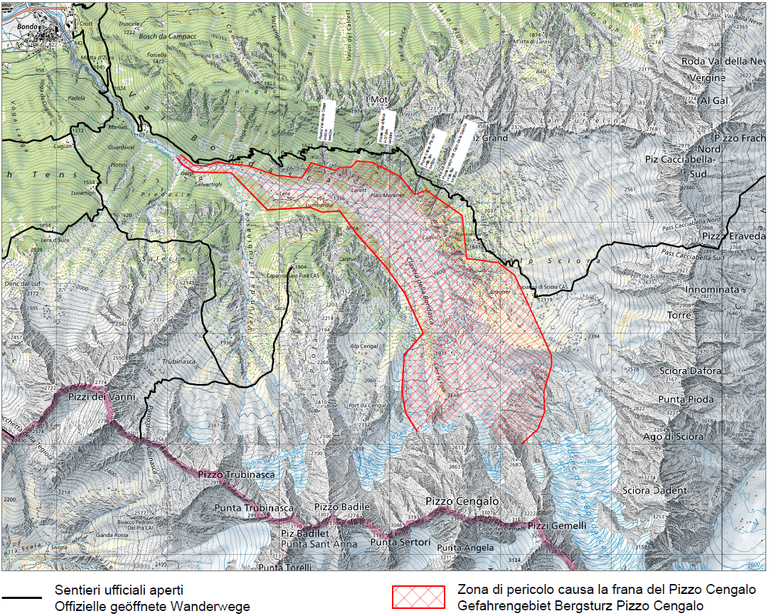 cartina sentiero Sciora